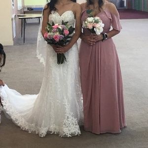 Azazie bridesmaids dress (Dakota). Dusty rose.